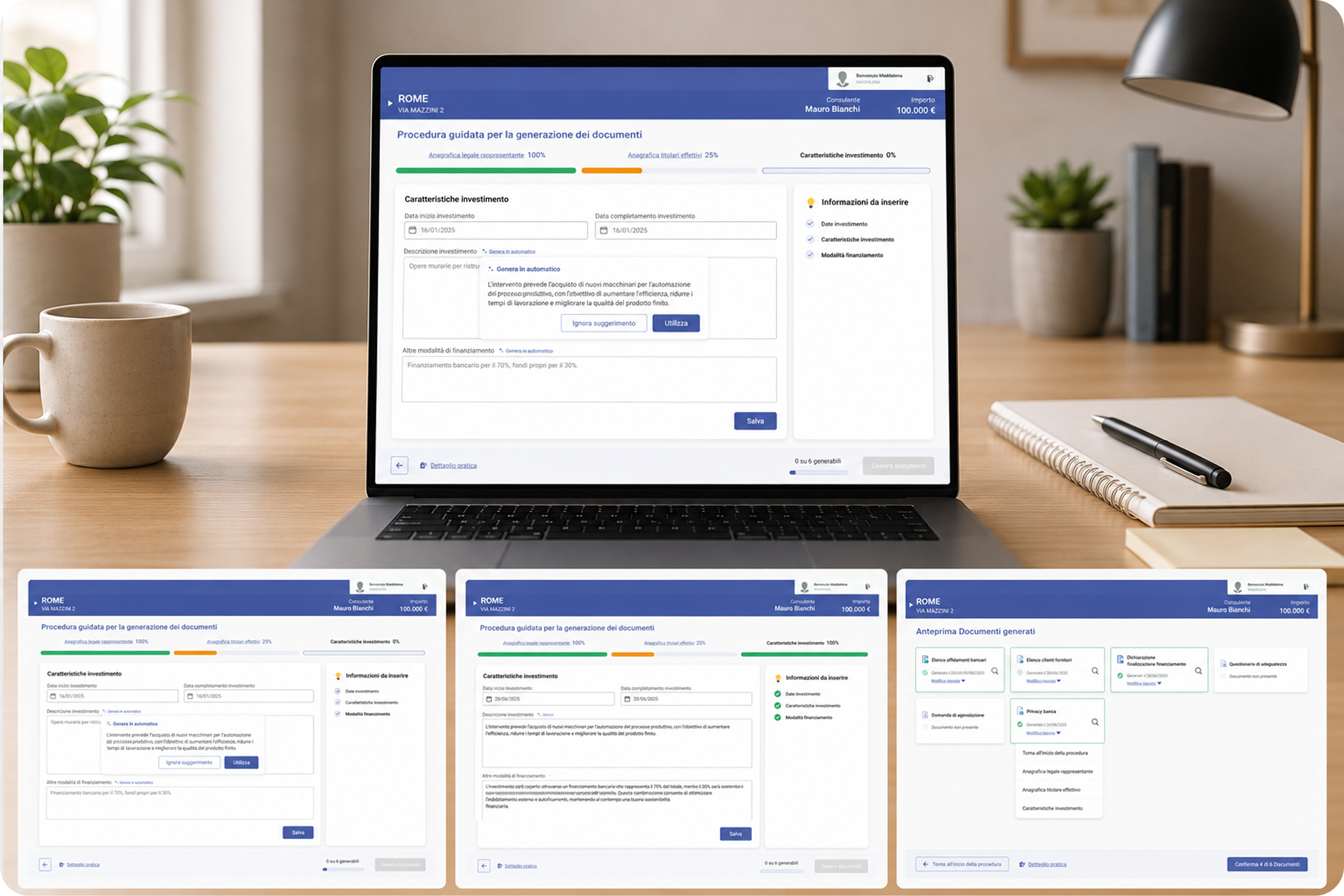 Designing a funding application flow that people could actually complete screens